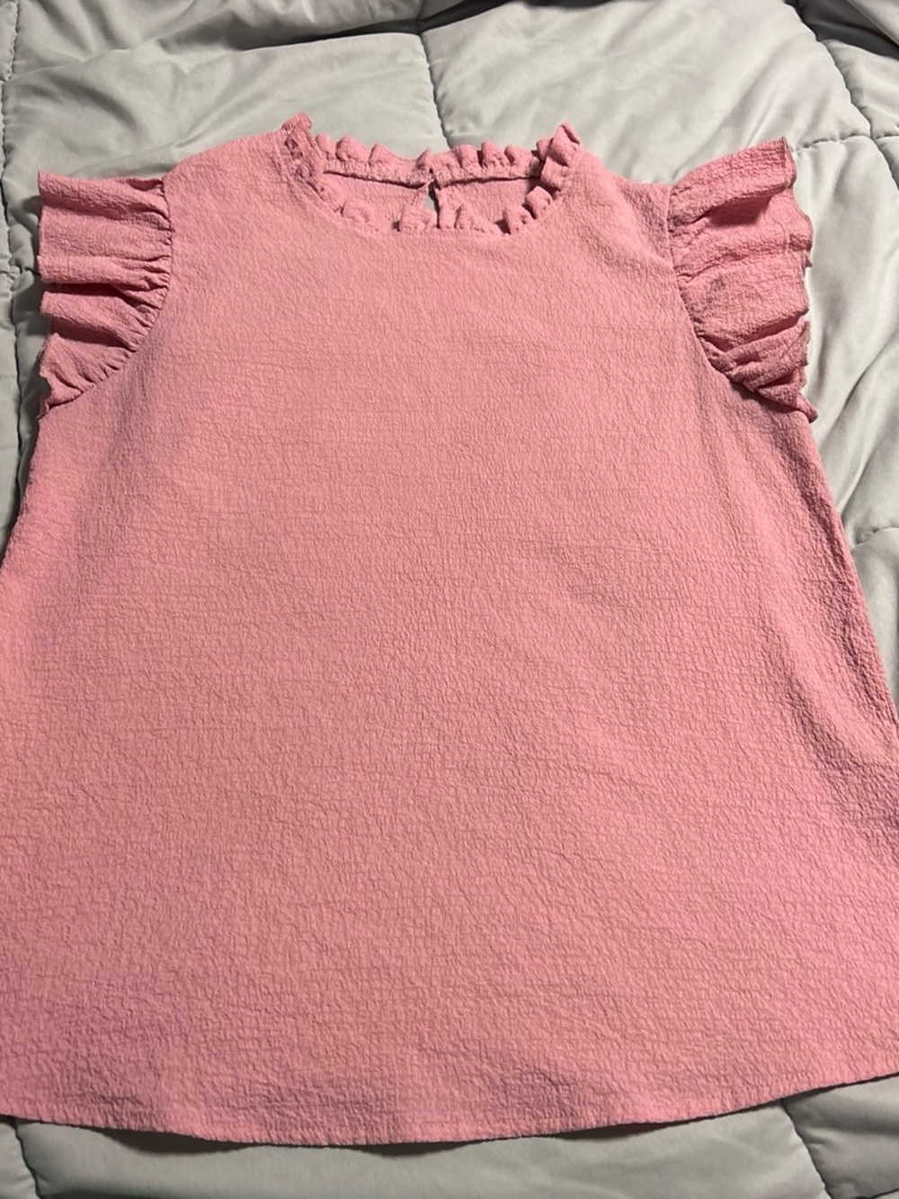 Niay Light Pink Blouse - Ruffled Detail